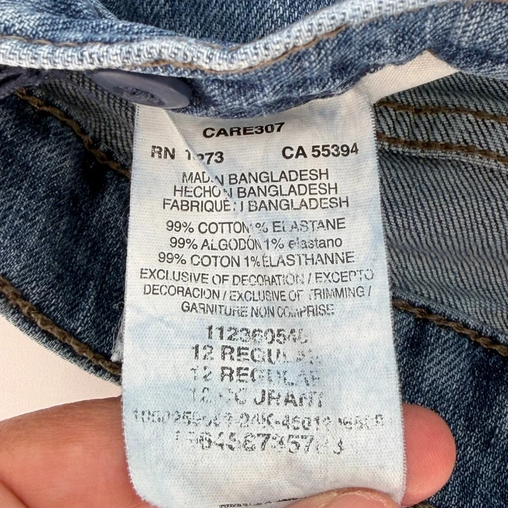 Wrangler 20X Boys Jeans Size 12 Regular Blue Medium Wash Stretch Denim Western